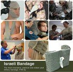 RISEN Israeli Bandage Vacuum Sterile Compression Bandages for First Aid Emergency Battle Wound Dressing Self-Rescue, 4 Inch, 1 Pack