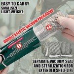 KIWAEZS Israeli Style Emergency Bandage Version A - 6 Inch, Sterile Vacuum Sealed - Combat Tactical First Aid Kit IFAK Supplies - Compression Trauma Wound Dressing, 2 Count