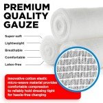 Gauze Rolls - 24 Pack - 4" x 4.1yd Breathable Rolled Gauze - Individually Wrapped with Bonus Tape - First Aid Conforming Stretch Wrap for Wounds