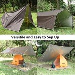 Unigear Hammock Rain Fly Waterproof,UV Protection and PU 3000mm Waterproof Tent Tarp, Lightweight for Camping, Backpacking and Outdoor Adventure(Brown,10 * 10ft)