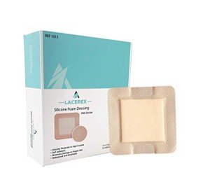 AWD Medical Bordered Silicone Foam Dressing - Bedsore Bandages - Absorbent, Waterproof Silicone Bandages, Large Bandages for Wounds, Wound Dressing First Aid Bandage for Wound Care - 10 Pack - 4" x 4"