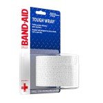 Band-Aid Brand of First Aid Products Tough Wrap Self-Adhesive Bandage Wrap, Elastic & Water-Resistant for Minor Wound Care & Dressing, Flexible Fabric, Lightweight, Durable, 2 in by 2.5 yd