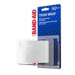 Band-Aid Brand of First Aid Products Tough Wrap Self-Adhesive Bandage Wrap, Elastic & Water-Resistant for Minor Wound Care & Dressing, Flexible Fabric, Lightweight, Durable, 2 in by 2.5 yd