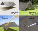 Unigear Hammock Rain Fly Waterproof,UV Protection and PU 3000mm Waterproof Tent Tarp, Lightweight for Camping, Backpacking and Outdoor Adventure(Brown,10 * 10ft)