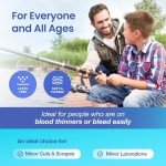 AllaQuix Lite Stop Bleeding Gauze - Calcium Alginate Wound Dressing (X-Large 4-inch Square) First Aid Hemostatic Gauze (Blood Clotting Bandage) - Box of 10