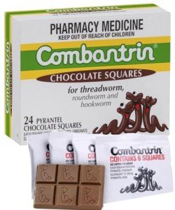 Combantrin Chocolate Squares - Chocolate Dewormer for Humans (Children & Kids). Parasite & Pinworm Cleanse - Made in Australia