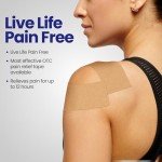 4% Lidocaine Maximum Strength Pain Relief Kinesiology Tape - Relieves Back, Joints and Muscle Pains - Superior Sticking, Aluminum-Free Water Resistant, and USA Made - 2" x 10" Strips