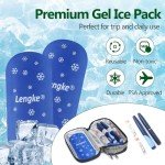 YOUSHARES TSA Approved Ice Packs for Insulin Cooler Travel Case - 2 x 100g Travel Ice Pack for Diabetic Travel Case, Reusable Ice Packs for Medications Keep Cooling
