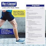 4% Lidocaine Maximum Strength Pain Relief Kinesiology Tape - Relieves Back, Joints and Muscle Pains - Superior Sticking, Aluminum-Free Water Resistant, and USA Made - 2" x 10" Strips