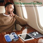 YOUSHARES TSA Approved Ice Packs for Insulin Cooler Travel Case - 2 x 100g Travel Ice Pack for Diabetic Travel Case, Reusable Ice Packs for Medications Keep Cooling