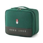 Kilyowa Empty first aid bag, medication storage bag, portable travel medical supplies bag, emergency pill medicine tote bag, outdoor sports Home Office camping survival bag Green