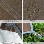 Unigear Hammock Rain Fly Waterproof,UV Protection and PU 3000mm Waterproof Tent Tarp, Lightweight for Camping, Backpacking and Outdoor Adventure(Brown,10 * 10ft)