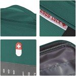 Kilyowa Empty first aid bag, medication storage bag, portable travel medical supplies bag, emergency pill medicine tote bag, outdoor sports Home Office camping survival bag Green