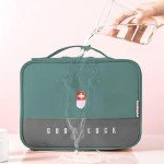 Kilyowa Empty first aid bag, medication storage bag, portable travel medical supplies bag, emergency pill medicine tote bag, outdoor sports Home Office camping survival bag Green