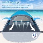 Night Cat Portable Beach Tent for 2-4 People