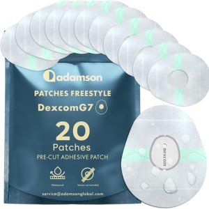 Dexcom G7 Over Patches Waterproof – 20 x G7 Dexcom Over Patch, Stelo Overpatch, Transparent, Long-Lasting, No Glue on Center, Non-Irritating, Easy to Apply/Remove, Ideal for Sports, Swimming and Daily
