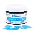 Medagel Hexagels Plus Aloe Vera - Hydrogel Pads Protection & Treatment | Blister Prevention | Instant Cooling and Soothing Relief of Skin Irritations | 200ct Hexagon Pads (Original Formula)