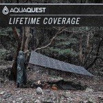 AquaQuest Defender Camping Tarp - Heavy Duty Tent Shelter or Rain Fly - Waterproof Camping Essentials for Hiking, Bushcraft & Hammock, 10 x 10 ft, Olive Drab