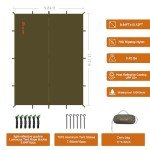 Bushcraft Emergency Camping Tarp，70D Nylon 10''X13.2'' Hammock Rain Fly ，UV 50+ and PU15000mm Tent Tarp Shelter Canopy，Heavy Duty Multifunctional Sun Shade Essentials for Hiking (10''X13.2)