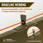 Texas Bushcraft Emergency Camping Tarp, Waterproof 10x10 Emergency Shelter for Backpacking and Hiking, 70D Ripstop Nylon Survival Tarp with Reflective Aluminized Polymer and Loop Ties with Grommets