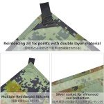 Azarxis Hammock Camping Tarp Rain Fly, Waterproof Tent Footprint Shelter Canopy Sunshade Cloth Picnic Mat for Outdoor Awning Hiking Beach Backpacking - Included Guy Lines & Stakes (Camouflage)