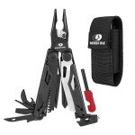 MOSSY OAK Multitool, 19-in-1 Stainless Steel Multi Tool Pliers, Survival Tools with Fire Starter, Window Breaker, Whistler, Self-locking EDC Gear with Sheath for Outdoor, Survival, Camping, Hiking