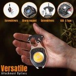 Survival Tool Fire Starter Emergency Work Light Carabiner Rechargable Flashlight Multi Tool Screwdriver Whistle Bottle Opener Hiking Outdoor Gift For Dad Hunting Pocket Multi Use Stocking Stuffer