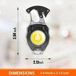 Survival Tool Fire Starter Emergency Work Light Carabiner Rechargable Flashlight Multi Tool Screwdriver Whistle Bottle Opener Hiking Outdoor Gift For Dad Hunting Pocket Multi Use Stocking Stuffer