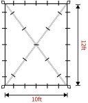 Gold Armour Rainfly Tarp Hammock, Premium 14.7ft/12ft/10ft/8ft Rain Fly Cover, Waterproof Ultralight Camping Shelter Canopy, Survival Equipment Gear Camping Tent Accessories (Gray 12ft x 10ft)