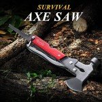 RoverTac 14-in-1 Multitool Camping Axe Hatchet – Essential Camping Gear with Knife, Hammer, Saw, Bottle Opener, Screwdriver – Multi Tool with Sheath – Gifts for Men, Dad, and Outdoor Adventures