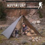 Onewind Ultralight Shelter, Solitary Shelter Tent Emergency Survival Shelter Lightweight Shelter Poncho Buschcraft Rain Poncho for Camping, Hiking and Backpacking, OD Green