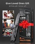 Multitool Knife 17 in 1Fire Starting Sticks, Bottle Opener, Saw Screwdrivers Bottle Opener, Whistle, Window Breaker and More -Perfect for Camping, Outdoor, Survival and Everyday Use,Gifts for Men Dad