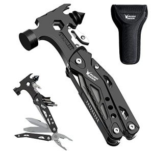 RUSH DEER 16-in-1 Multitool, Gifts for Dad, Hammer Multi tool, Utility Knife Multitools for Men, Survival Gear and Supplies, Christmas Gift for Boy Husbands