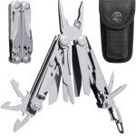 PERWIN Multitool, 22-in-1 Multi-Tool Pliers with Safety Locking, Pocket Knife, Bottle Opener, EDC Equipment With Pocket Clip for Survival, Camping, Hunting and Hiking, Stainless Steel
