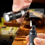 POXIMO EDC Multitool 5-In-1 Tactical Survival Gear with Flashlight, Lighter(No Fuel), Glass Breaker, Cutter, Compass, Pocket Camping Multi-Tool Gadget, Cool Birthday Gift for Men Dad Husband