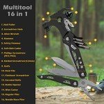 RUSH DEER 16-in-1 Multitool, Gifts for Dad, Hammer Multi tool, Utility Knife Multitools for Men, Survival Gear and Supplies, Christmas Gift for Boy Husbands