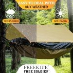 Camping Tarp Tent Portable Multifunctional Bushcraft Backpacking Nylon Fabric Rain Fly Tarps Shelter Lightweight Waterproof Tarp(Gothic Olive 10×10 tarp)