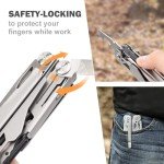 PERWIN Multitool, 22-in-1 Multi-Tool Pliers with Safety Locking, Pocket Knife, Bottle Opener, EDC Equipment With Pocket Clip for Survival, Camping, Hunting and Hiking, Stainless Steel