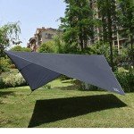 Gold Armour Rainfly Tarp Hammock, Premium 14.7ft/12ft/10ft/8ft Rain Fly Cover, Waterproof Ultralight Camping Shelter Canopy, Survival Equipment Gear Camping Tent Accessories (Gray 12ft x 10ft)