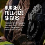 LEATHERMAN, Raptor Rescue, 6-in-1 Heavy-Duty Emergency/Trauma Shears with Carbide Glass Breaker & Strap Cutter, Made in the USA, Utility Sheath Included Red/Black, With Utility Holster