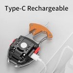 BY-J LED Small Flashlight Multitool, Rechargeable Keychain Light, COB Multi-Function Mini Work Light, 500 Lumens, 7 Lighting Modes with Electric Lighter, Seat Belt Cutter, Screwdriver, Whistle