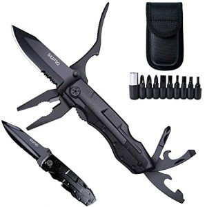 Multitool Pocket Knife for Men, Tactical Folding Multi Tool, Multipurpose Utility Plier Set, Valentines Day Gifts for Him Boyfriend Husband, Camping Survival Kit
