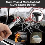 BIBURY Multitool Pliers BI2038B, 22-in-1 Stainless Steel Multi Tool with Flint, Window Breaker, Scissors, Back Clip, Folding Pocket Multifunctional Self-locking EDC Tool for Survival Camping Hiking