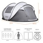 EchoSmile Instant Pop-Up Water-Resistant Camping Tent