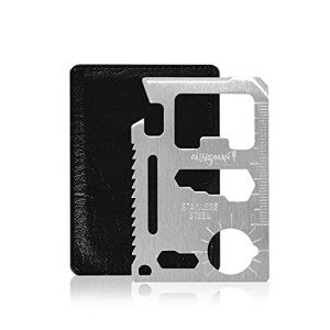 Ultimate 11-in-1 Survival Credit Card Multitool By GUARDMAN – Stocking Stuffer Christmas Gift - Multipurpose Tactical Wallet Tool With Bottle Opener, Survival Knife Gifts For Men Birthday Dad