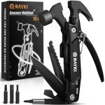 Stocking Stuffers for Men, Hammer Multitool 15 in 1 Christmas White Elephant Birthday Gifts for Men Dad Husband Boyfriend Camping Accessories Survival Gear Multi Tool with Gift Box Unique Cool Gadgets