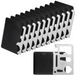 Survival Credit Card Multitool, 11 in 1 Beer Opener Survival Card Tool,Wallet Multitools Card Perfect for Fathers Men Gadgets Stocking Stuffers for Men (12 PCS) (Silvery)