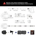 Suprock Survival Shovel High Carbon Steel Tactical Shovel Axe Folding Entrenching Tool Camping Hiking Shovel Carrying Pouch Car Emergency Survival Gear