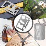 Weenkilly 11-in-1 Credit Card Multitool For Men,10 Pack Survival Pocket Tools,Thickened Stainless Steel Bottle Opener Card,Credit Card Wallet Tool,Double Row Sawtooth Pocket Tool (10)