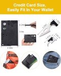 Upgraded Credit Card Tool Multitool - Christmas Stocking Stuffers 18 in 1 Multi-Tool Cool Gadgets - Christmas Birthday Gifts for Adult Men Women Wallet Tools With Blade Compass Screwdrivers